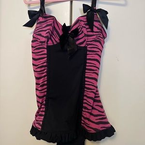 Hot Topic Pink Zebra Bustier